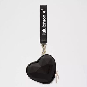 Lululemon black heart keychain